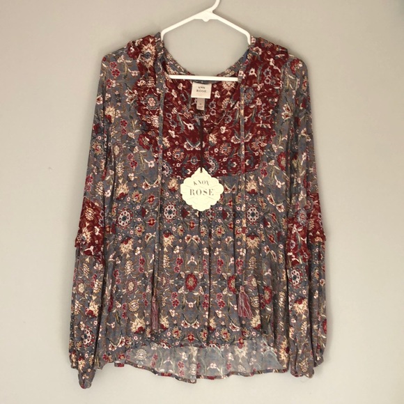 Knox Rose Tops - NWT Cute Floral Blouse